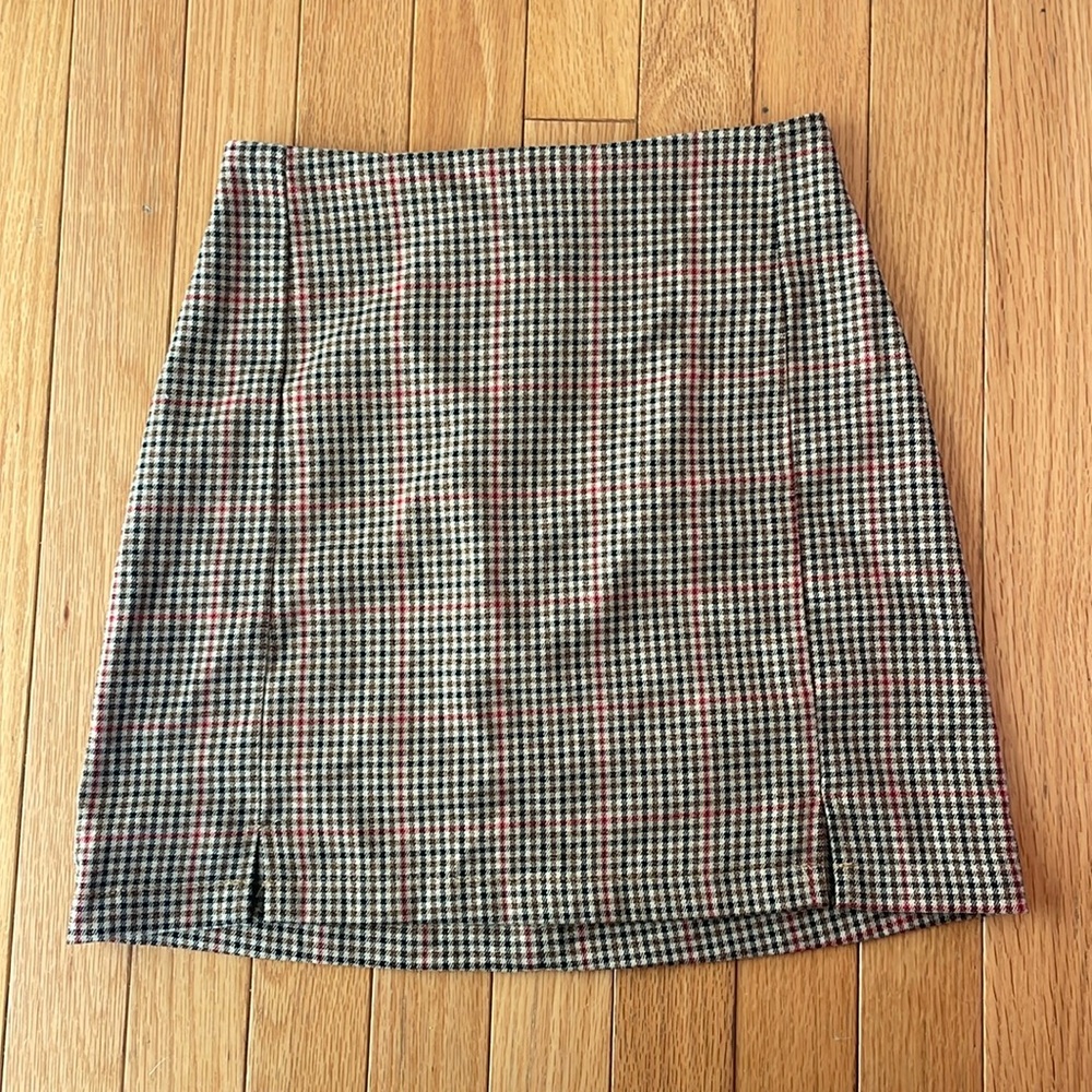 NWT John Galt Plaid Mini Skirt